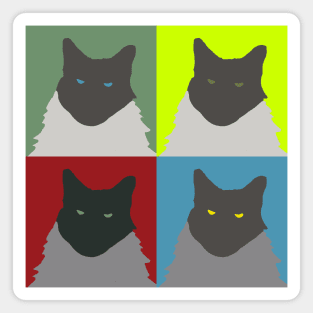 Pop Art Abstract Cats Magnet